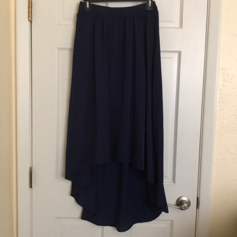 Blue hi low skirt